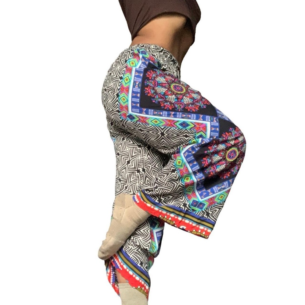 Colorful Geometric Harem Pants